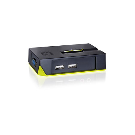 Switch kvm levelone 2-port 2*usb black edition [kvm-0222]