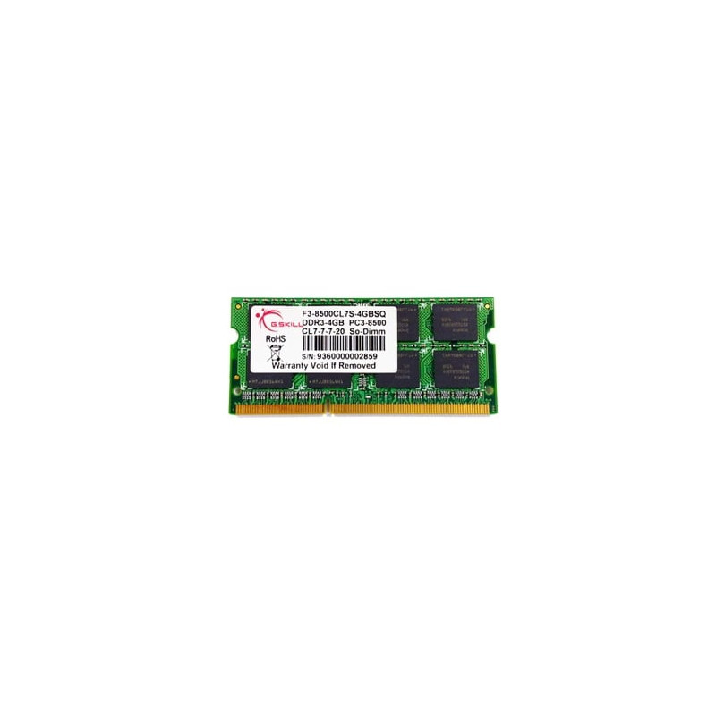 Ram so-dimm ddr3 g.skill 4gb pc 1066 cl7 4gbsq [f3-8500cl7s-4gbsq]