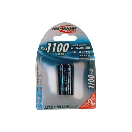 Pila ricaricabile ansmann 2 pz. aaa mini stilo 1100 mah [171087]
