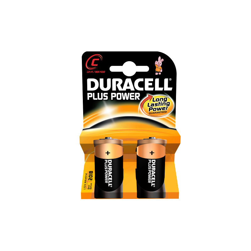 Pila duracell 2 pz. plus c mezzatorcia (mn1400/lr14) baby c 1.5v