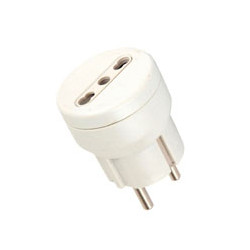 Adattatore 10/16a+t schuko bianco syntesy 05273 (pz 20) [syntesy