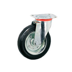 Ruota gomma piastra girevole 100x 85 / 150x40