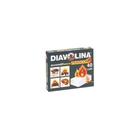 Accendi fuoco diavolina a cubetti pz.40 [diavolina]