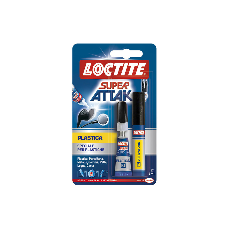 Colla superattak plastica gr. 2+4 loctite (cf 12) [loctite ]
