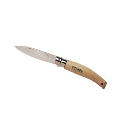 Coltello virobloc nichel n. 8 punta aguzza opinel (pz 6) [opinel