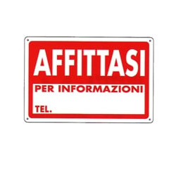 Cartello affittasi 30x 20 plastica [targotimbri ]