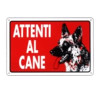 Cartello attenti al cane 30x 20 plastica [targotimbri ]