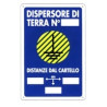 Cartello dispersore di terra 20x 30 plastica [targotimbri ]