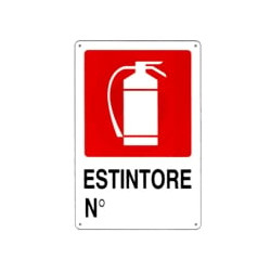 Cartello estintore 20x 30 plastica [targotimbri ]
