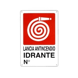 Cartello idrante 20x 30 plastica [targotimbri ]