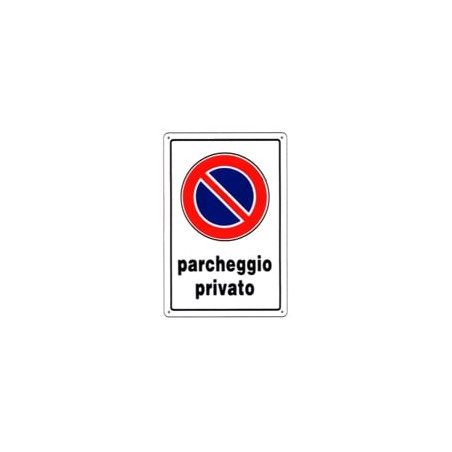 Cartello parcheggio privato 20x 30 plastica [targotimbri ]