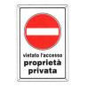 Cartello proprieta' privata 20x 30 plastica [targotimbri ]