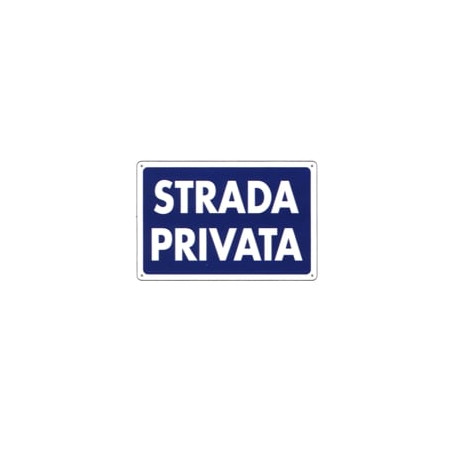 Cartello strada privata 30x 20 plastica [targotimbri ]