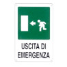 Cartello uscita emergenza sx 20x 30 plastica [targotimbri ]