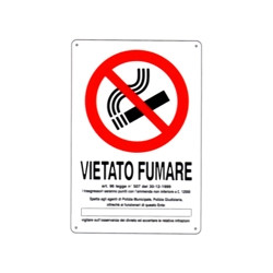 Cartello vietato fumare dl 20x 30 plastica [targotimbri ]