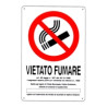 Cartello vietato fumare dl 20x 30 plastica [targotimbri ]