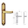Maniglia lady ottone fume' placca 8x70 (pz 4) [ghidini ]