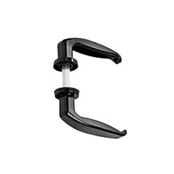 Maniglia cancelli grano nera comunello mm 25x80