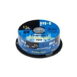 Confezione dvd+r intenso 8,5gb 25pcs cakebox double layer 8x retail