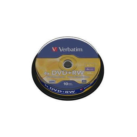 Confezione dvd+rw verbatim 4,7gb 10pcs pack 4x spindel silver retail