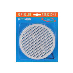 Griglia pl 175 tonda rete 125/160 molle bl [laventilazio]