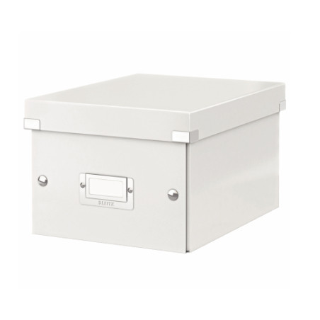 Scatola archivio con maniglie leitz piccola clickstore bianco metal