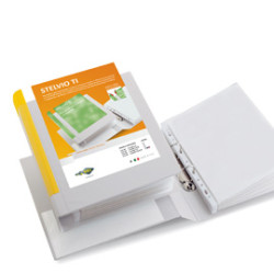 Raccoglitore ad anelli sei rota stelvio ti 25 a5 4d bianco 15x21cm