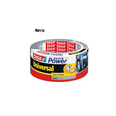 Nastro adesivo tesa 25mtx50mm nero extra power universal [56388-00001-07]