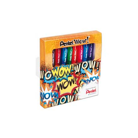 Taschetta 8 penna sfera a scatto wow bk440 1.0mm pentel [0x12017]