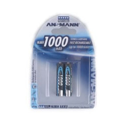 Pila ricaricabile ansmann 4 pz. nimh 1000 aaa mini stilo 950 mah