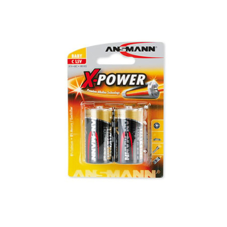 Pila ansmann 2 pz. alkaline baby mezza torcia c x-power [5015623]