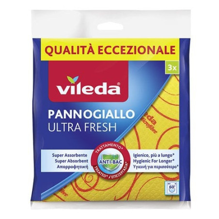 Panni pulizia vileda milleusi giallo 40x36 cm 3 pz[vileda]