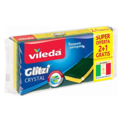 Spugna vileda fibre verde glitzi crystal pz 2+1 [vileda]