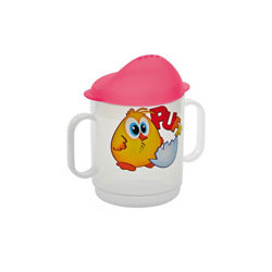 Bicchiere baby cosmoplast 2m l 0,25 con coperchio (pz 6) [cosmoplast