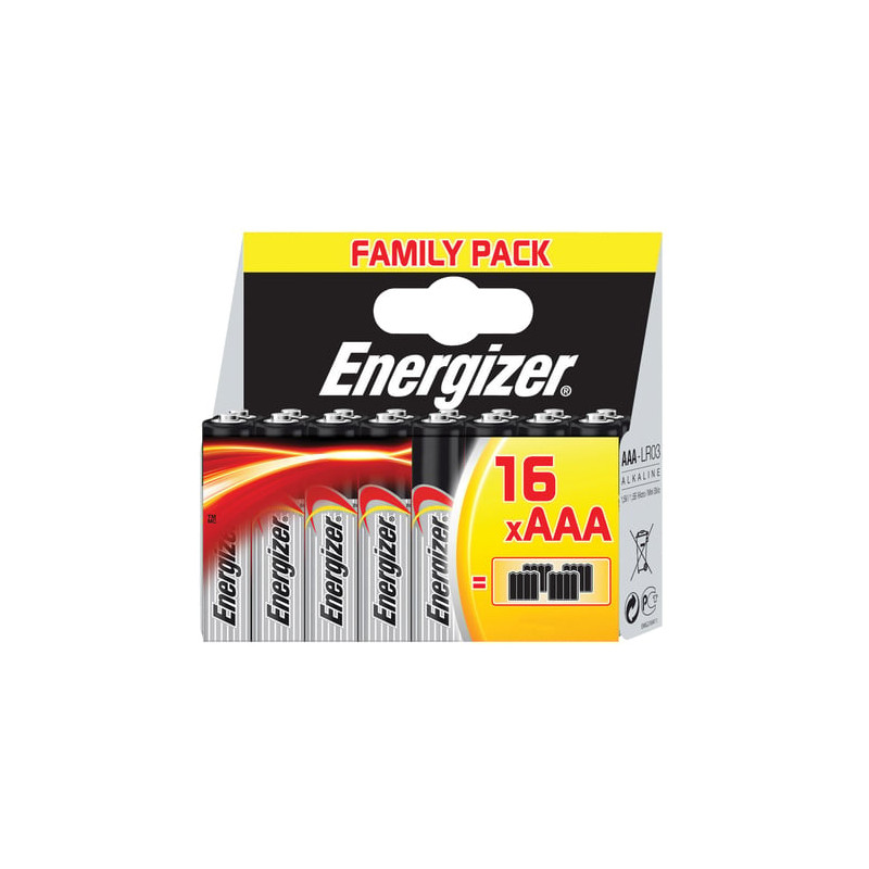 Pila energizer 16 pz. family pack aaa mini stilo
