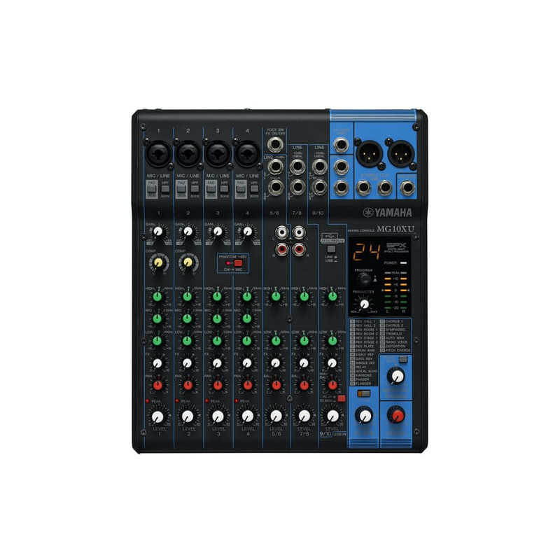 Console di mixaggio yamaha mixer analogico mg10xu 10can.4mic10lin.e