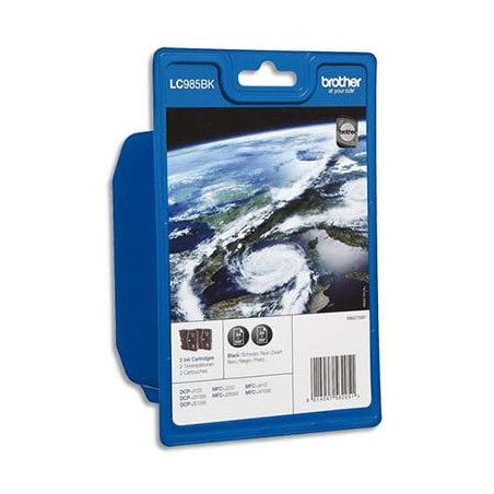 Cartuccia brother lc-985bk nero twinpack [lc985bkbp2dr]