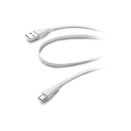 Cavo usb cellular line usbdatacmicrousbw microusb white
