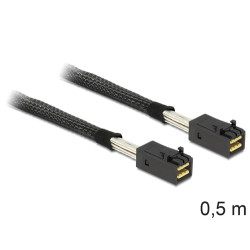Sas kabel delock mini sas hd x 4 36pin sff 8643 st/st 0.50m [83386]