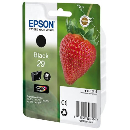 Cartuccia epson nero claria home serie 29/fragola [c13t29814010]