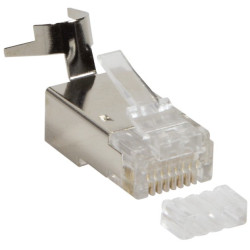 Plug cat. 6a rj45 intellinet schermato stp per cavo rigido/flessibile