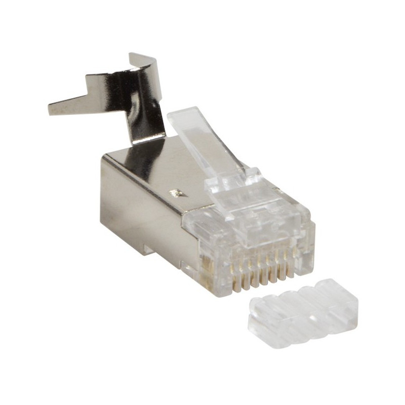 Plug cat. 6a rj45 intellinet schermato stp per cavo rigido/flessibile
