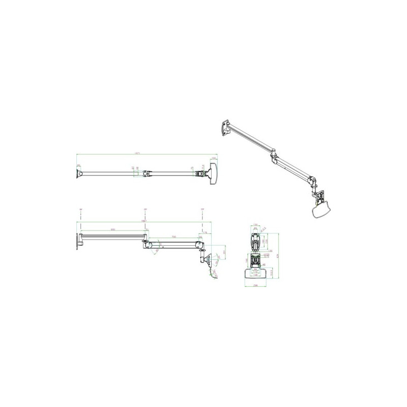 Supporto murale newstar wah 10"-30" 1tft 3 articolazioni