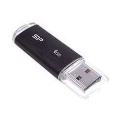 Pen drive 4gb silicon power u02 usb2.0 plastic nero [sp004gbuf2u02v1k]