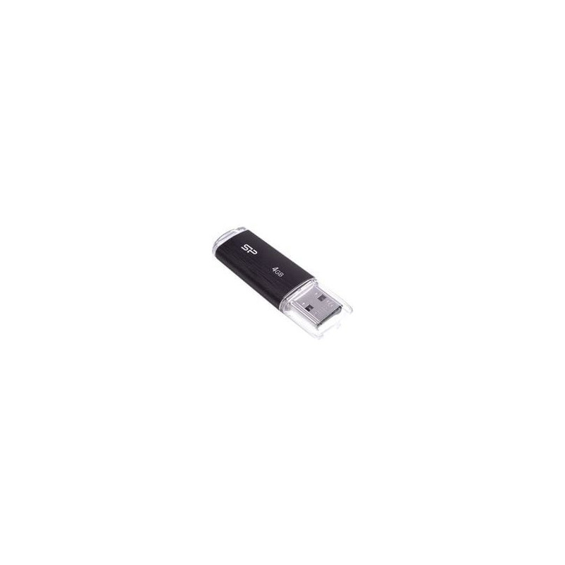Pen drive 4gb silicon power u02 usb2.0 plastic nero [sp004gbuf2u02v1k]