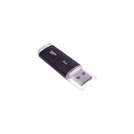 Pen drive 4gb silicon power u02 usb2.0 plastic nero [sp004gbuf2u02v1k]