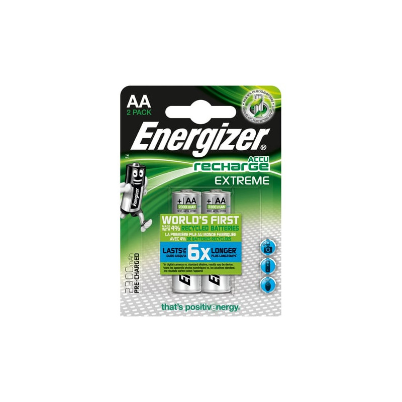 Pile ricaricabili energizer extreme aa 2300mah 2 pezzi [e300624500]