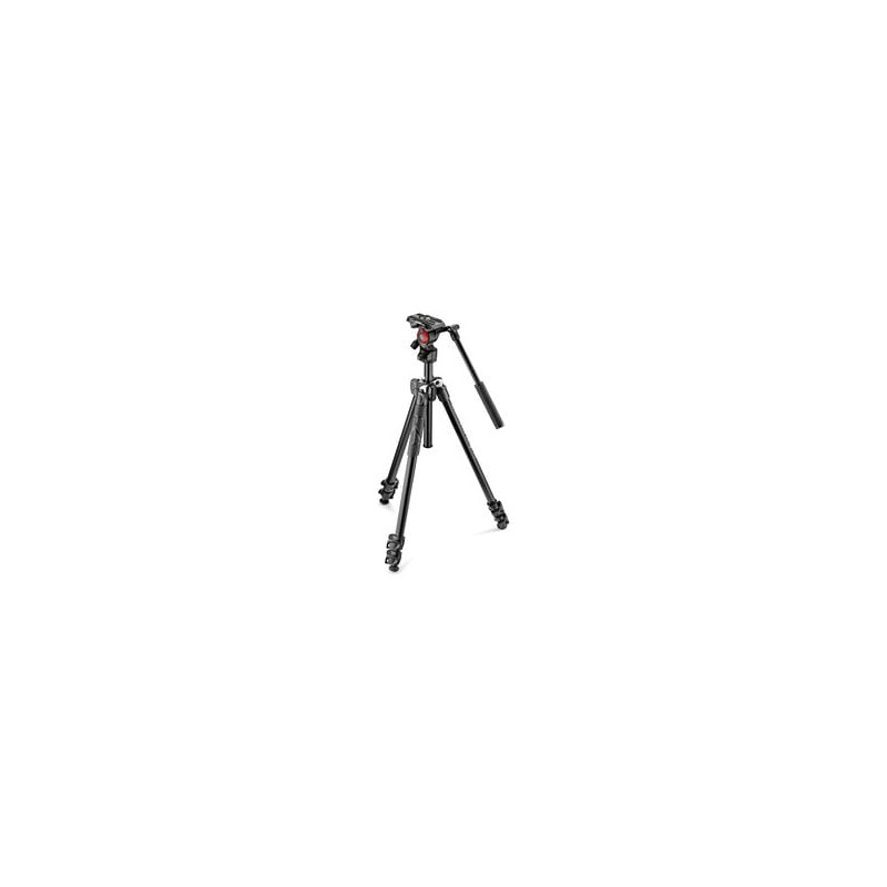 Treppiede manfrotto 290 light kit con testa video fluida [mk290lta3-v]