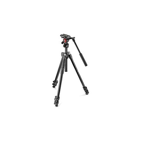 Treppiede manfrotto 290 light kit con testa video fluida [mk290lta3-v]
