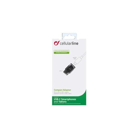 Adattatore usb cellular line compact adaptor (micro-usb/usb-c)